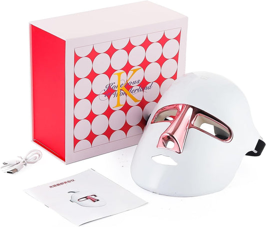 Masque De Beauté Sans Fil, Masque Lumineux 7 Couleurs Avec 270 Perles, Masque Lumineux Rechargeable Pour La Beauté Du Visage